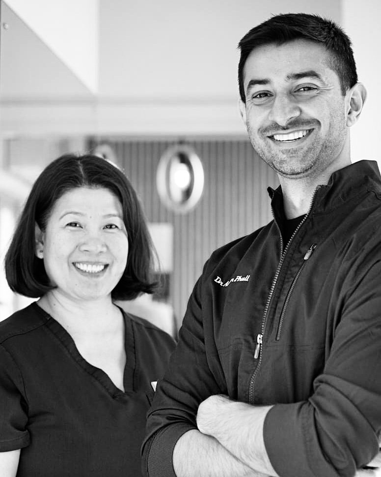 Dr Aman Phull and his dental nurse at Chalfont Dentist